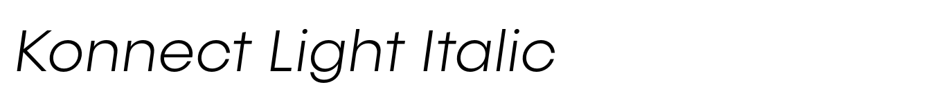 Konnect Light Italic